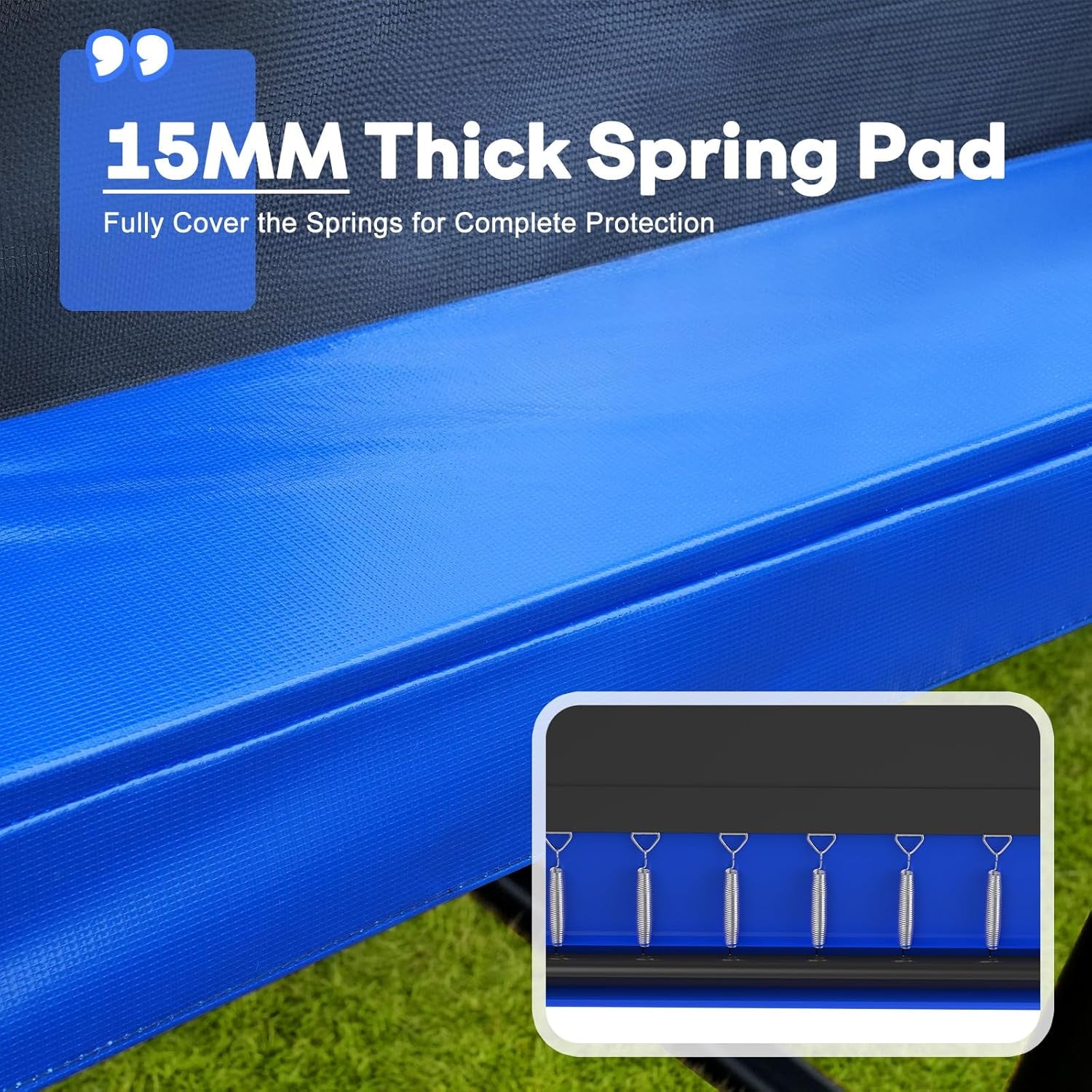 1500LBS Weight Capacity Rectangle Trampoline 10X17Ft 9X15FT 8X14FT Outdoor Square Gymnastics Trampolines with Basketball Hoops for Kids Adults Long Large Big Rectangular Tumbling Trampolin